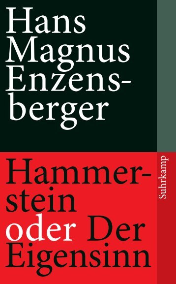 Hammerstein oder Der Eigensinn - Buch.de