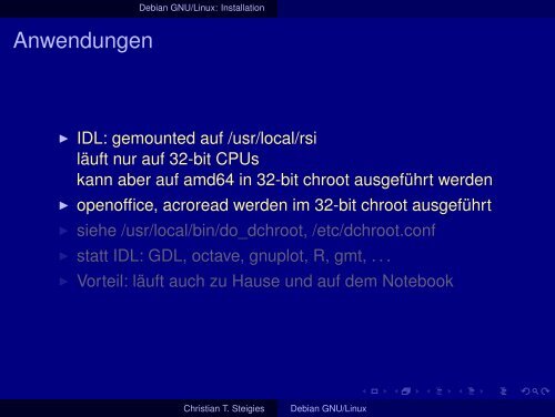 Debian GNU/Linux - Institut für Experimentelle und Angewandte ...