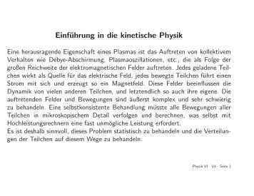 Einführung in die kinetische Physik