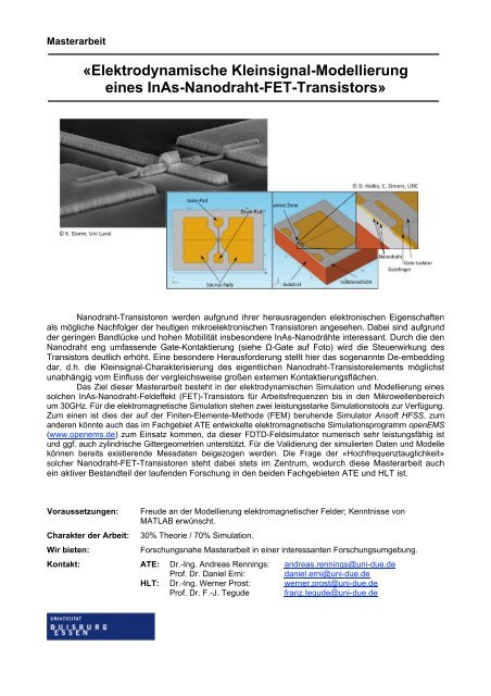 Katalog der Abschlussarbeiten - Allgemeine und theoretische ...