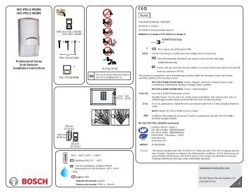 1 ISC-PDL1-W18G ISC-PDL1-W18H - Bosch Security Systems