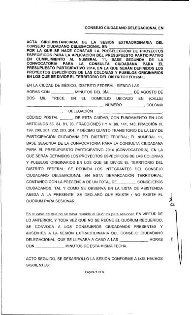 Formato de acta circunstanciada de la sesiÃ³n extraordinaria del ...