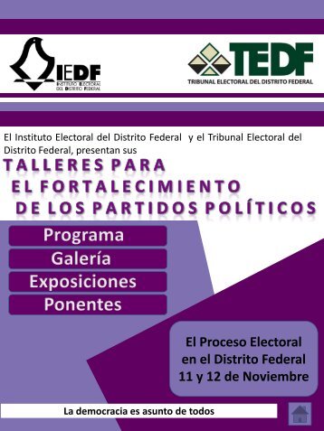 11 y 12 de Noviembre - Instituto Electoral del Distrito Federal