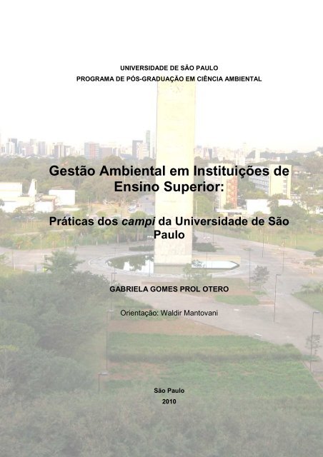 Estrutura de gestão ambiental na fase pós-aprovação da  - IEE/USP