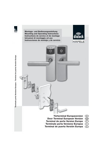 TÃ¼rterminal Europaversion Door Terminal ... - Dialock Support