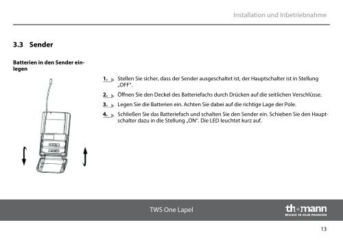 Bedienungsanleitung - Musikhaus Thomann
