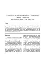 Reliability of low current electrical spring contacts in power modules