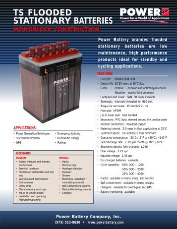 ts flooded stationary batteries monoblock construction - Ieeco.net