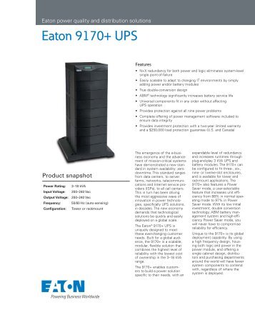 Eaton 9170+ UPS - Industronic