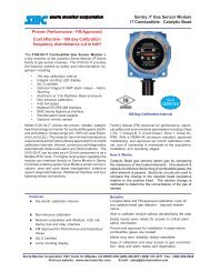 Sentry IT Gas Sensor Module IT Combustible - Catalytic ... - ieeco