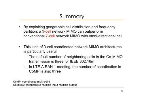 Advances in Coordinated Multi-Cell Multi-User MIMO Systems