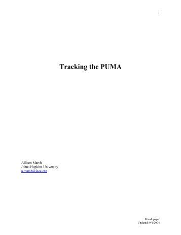 Tracking the PUMA - IEEE Global History Network