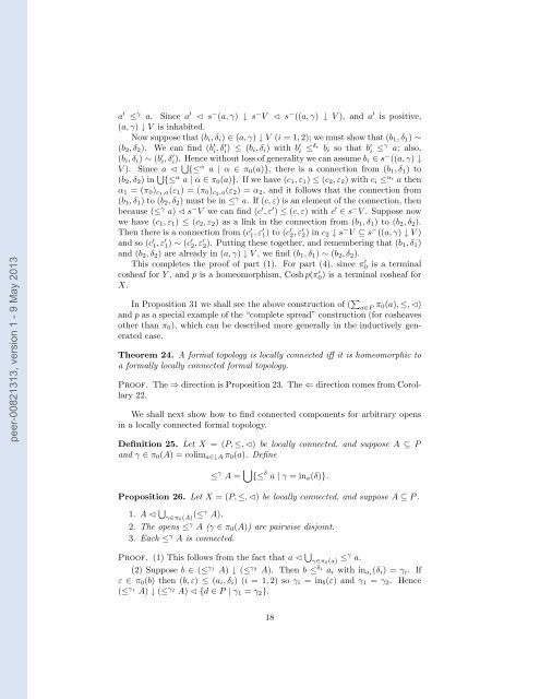 Cosheaves and connectedness in formal topology