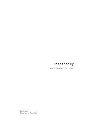 Metatheory - University of Cambridge