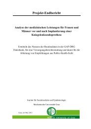 Versorgungsforschung Knieendoprothetik 2013 - Hauptverband