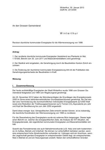 Weisung 2013-009(PDF) - Portal Winterthur