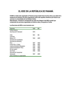 el ieee en la repÃºblica de panamÃ¡ - ghn