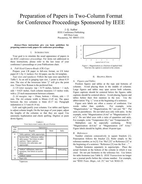 ieee paper format