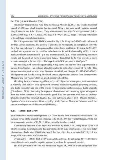 Techniques d'observation spectroscopique d'astÃ©roÃ¯des