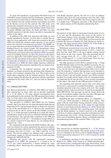 Techniques d'observation spectroscopique d'astÃ©roÃ¯des