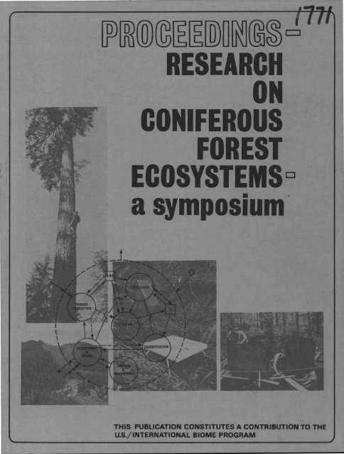 PE EIE[R-Rg RESEARCH ON - HJ Andrews Experimental Forest