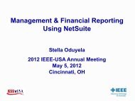 Management & Financial Reporting Using NetSuite - IEEE-USA