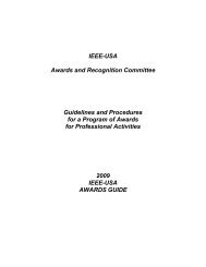 IEEEUSA Awards and Recognition Committee Guidelines and ...