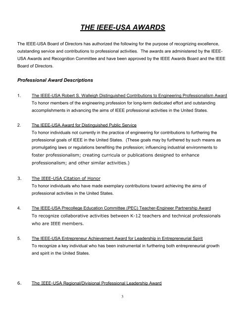 IEEEUSA Awards and Recognition Committee Guidelines and ...