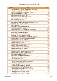 Pauta com as notas da componente prÃ¡tica do ano letivo de ... - Sweet