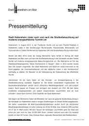 Pressemitteilung - Stadt Hattersheim