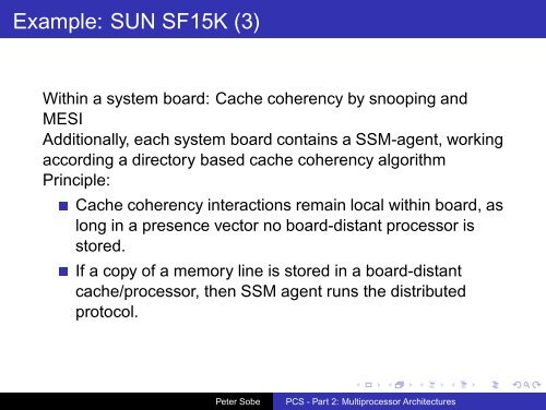 PCS - Part 2: Multiprocessor Architectures