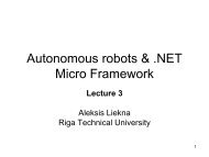 Autonomous robots & .NET Micro Framework