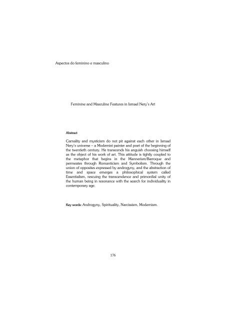 Aspectos do feminino e masculino na arte de Ismael Nery* - SciELO