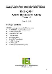 IMB-Q354 Quick Installation Guide - iEi