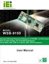WSB-9150-R20 CPU Card Page i - iEi