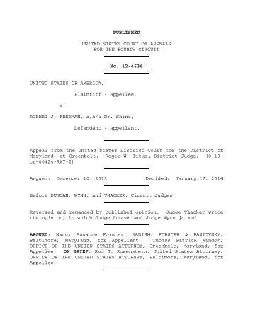 United States v. Freeman - Court of Appeals - 4th Circuit