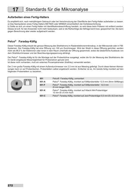 Standards fÃ¼r die Mikroanalyse