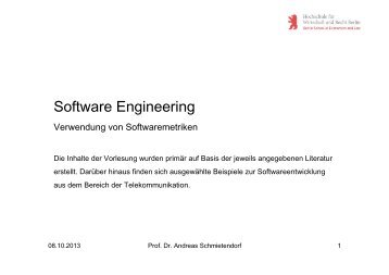 Verwendung von Softwaremetriken - Userpage