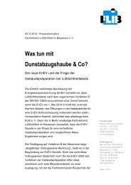FLiB: Was tun mit Dunstabzugshaube & Co? EnEV 2014 Praxis