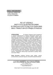 60 lat udziaÅu instytutu elektrotechniki w pracach dotyczÄcych ...