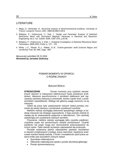 the torque measurement based on various principles