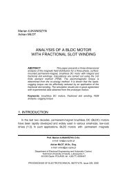 ANALYSIS OF A BLDC MOTOR WITH FRACTIONAL SLOT WINDING