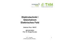 Elektrotechnik I Gleichstrom Elektrisches Feld - IEM