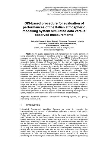 Paper details - International Environmental Modelling and Software ...