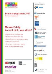 Messe-Erfolg kommt nicht von allein! Seminar Allianz - Auma