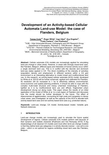 Development of an Activity-based Cellular Automata Land-use ...