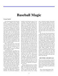 Article 32 Baseball Magic - Windward Community College