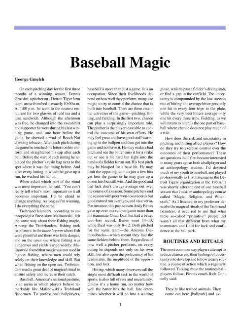 Article 32 Baseball Magic - Windward Community College