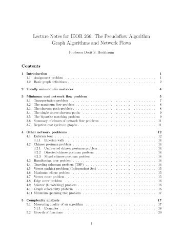 Lecture Notes for IEOR 266: The Pseudoflow Algorithm Graph ...