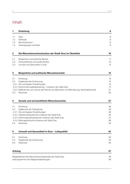 Der Menschenrechtsbericht der Stadt Graz 2012 - ETC Graz